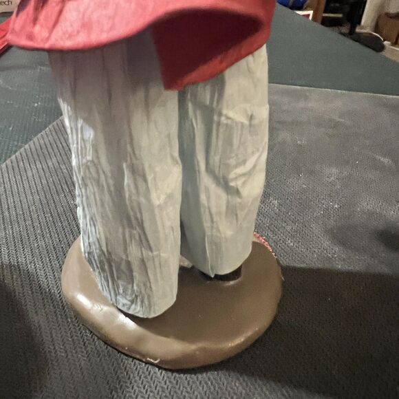 APEX Paper Mache Christmas Carolers Young Lady Red Dickens Vtg Holiday Decor - Picture 6 of 15